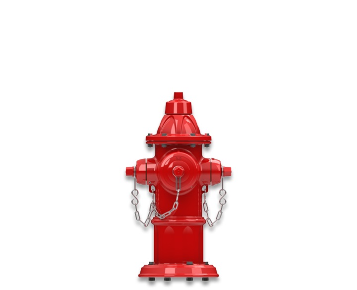 Red fire hydrant